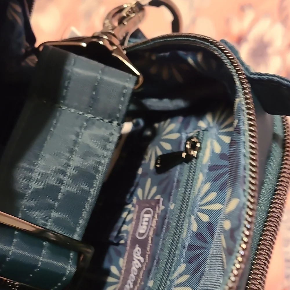 Kipling Teal Quilted Women's Bag - Picture 4 of 8